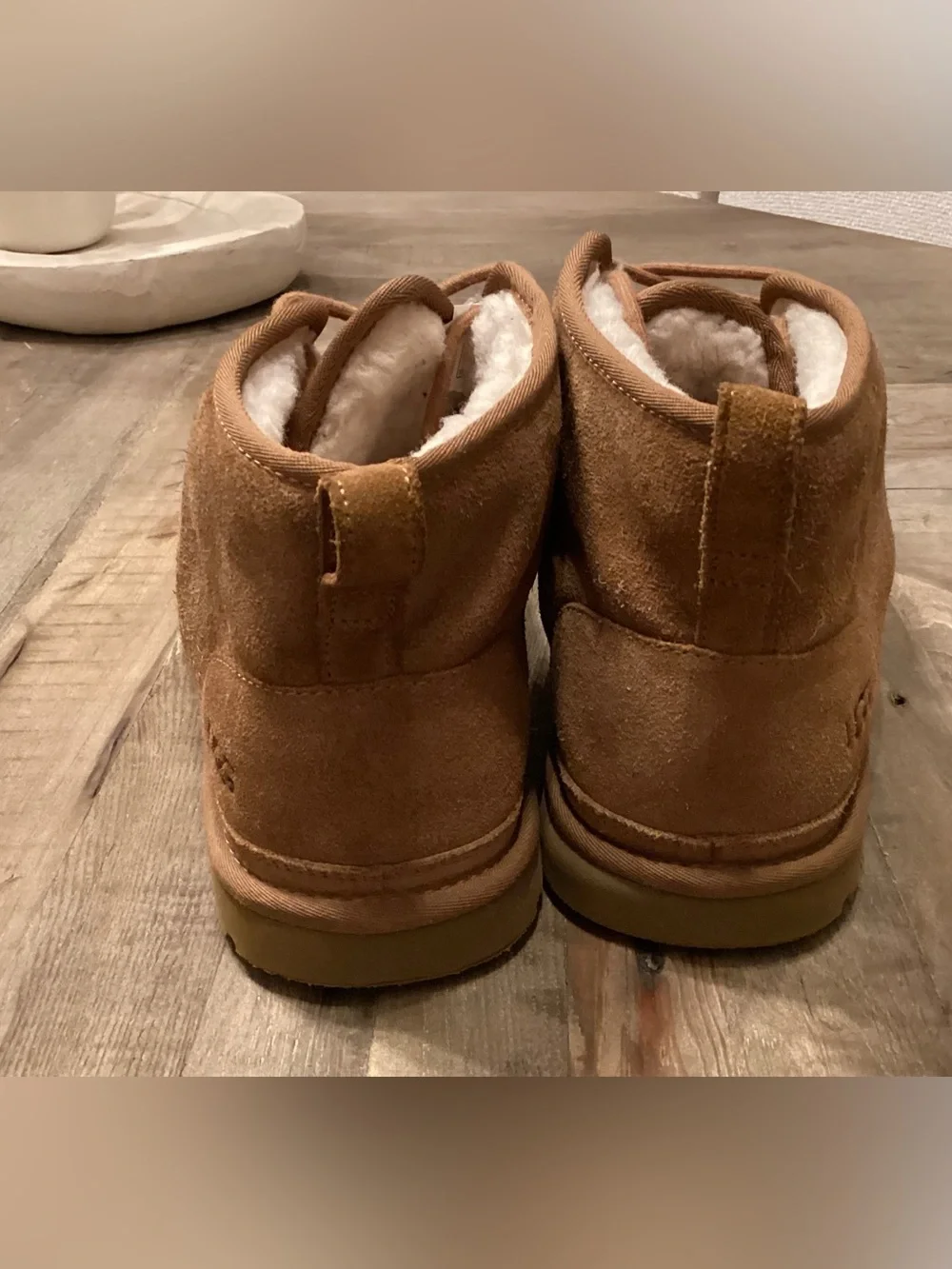UGG Men’s Size 12 Chestnut Suede Chukka Boots Shearling Quiet Luxury